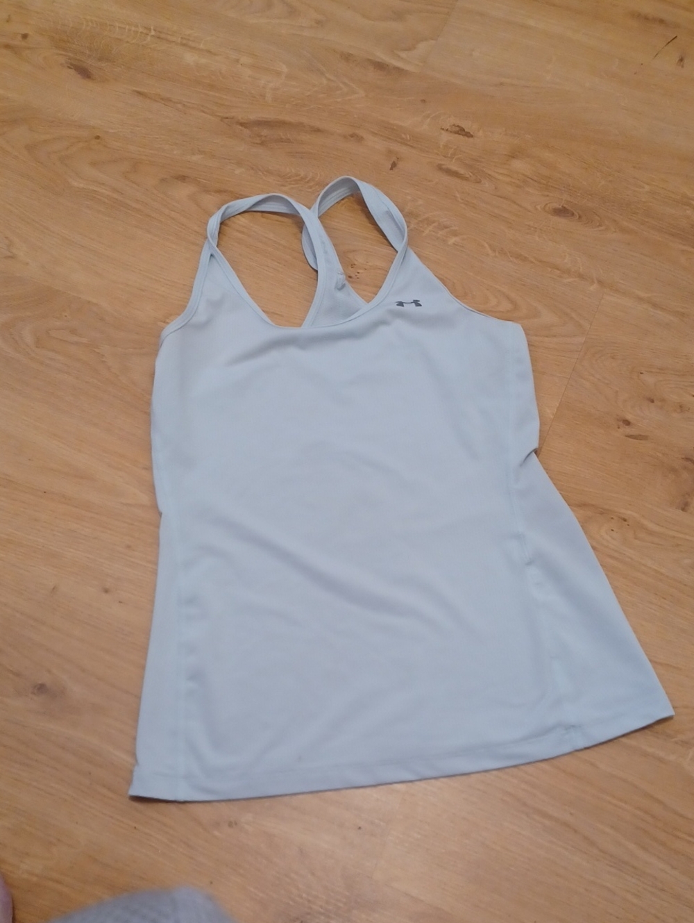 Under Armour Crossback Tank XS High Gear Fabric Athlectic Gym WomeN Blue GUC